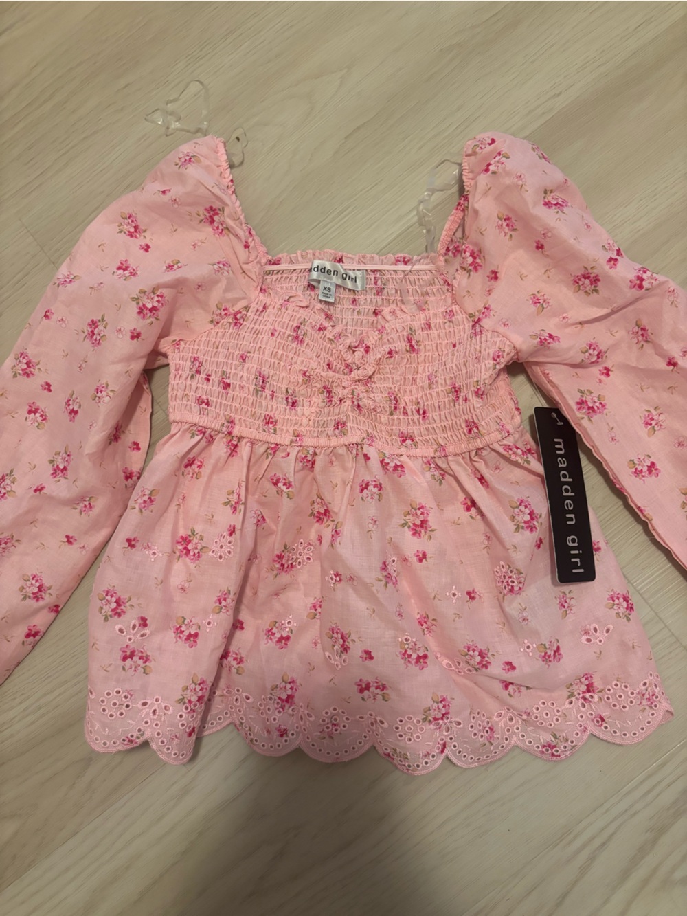 Madden Girl Pink Floral Babydoll Top🌸